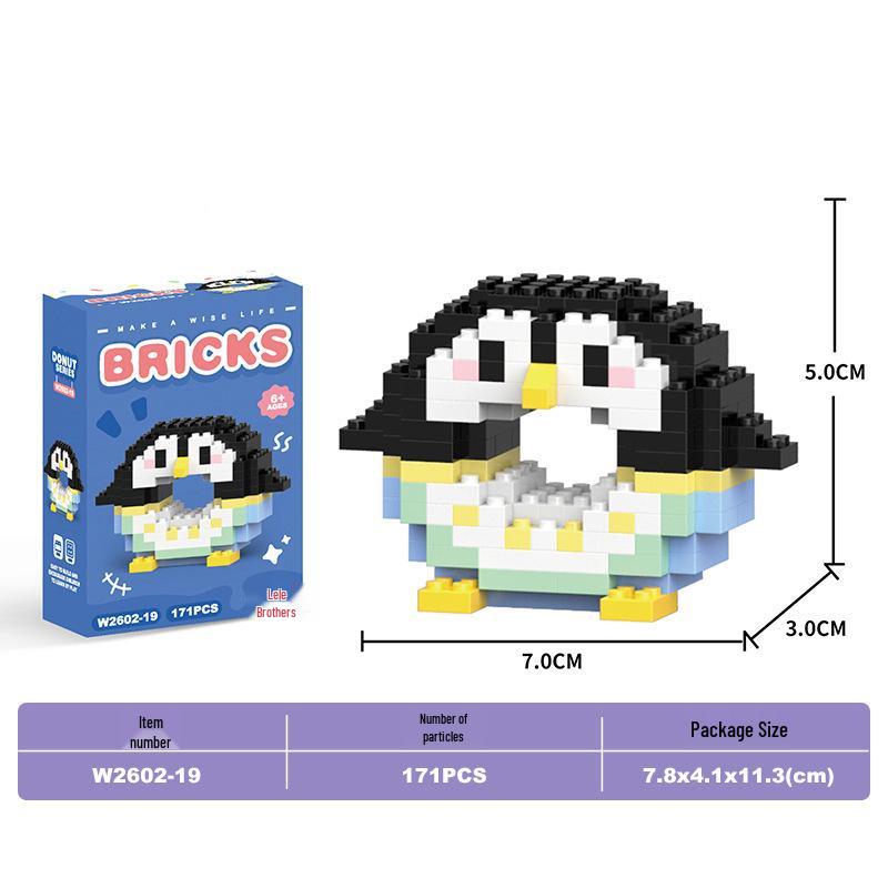 Lele Brothers Micro Building Blocks - Educational Small Animal Sets for Kids, Compatible with Lego, Boys' Toy Gifts