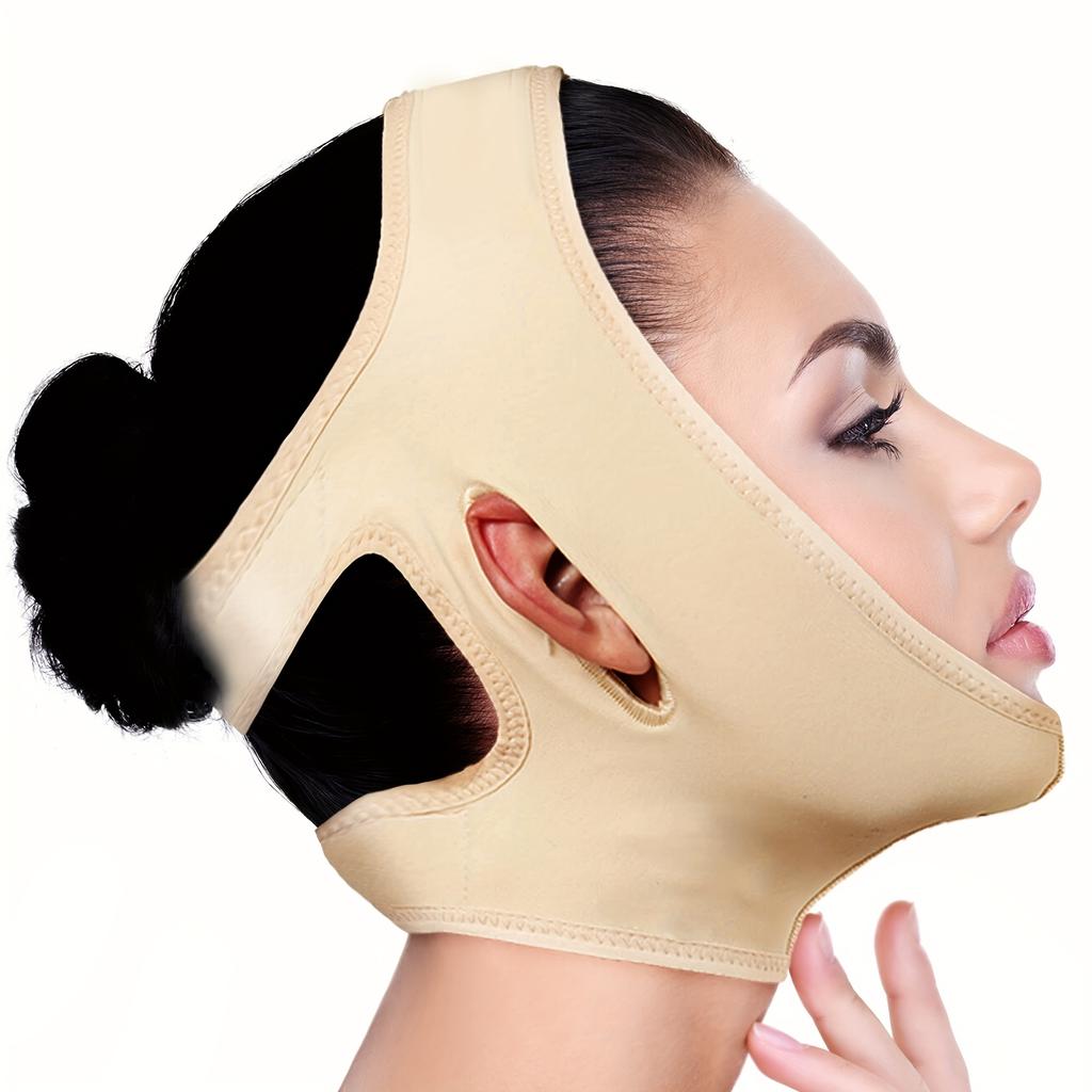 V-Line Face Shaper Facial Strap with Chin Lift Low-Allergy Breathable Compression Band Invisible Stitches
