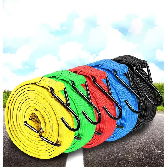 Elasticity Strap Binding Cargo Rope for Car Motorcycle Bike With Metal Buckle Tow Rope Strong Tensioning Belt for Luggage Bag