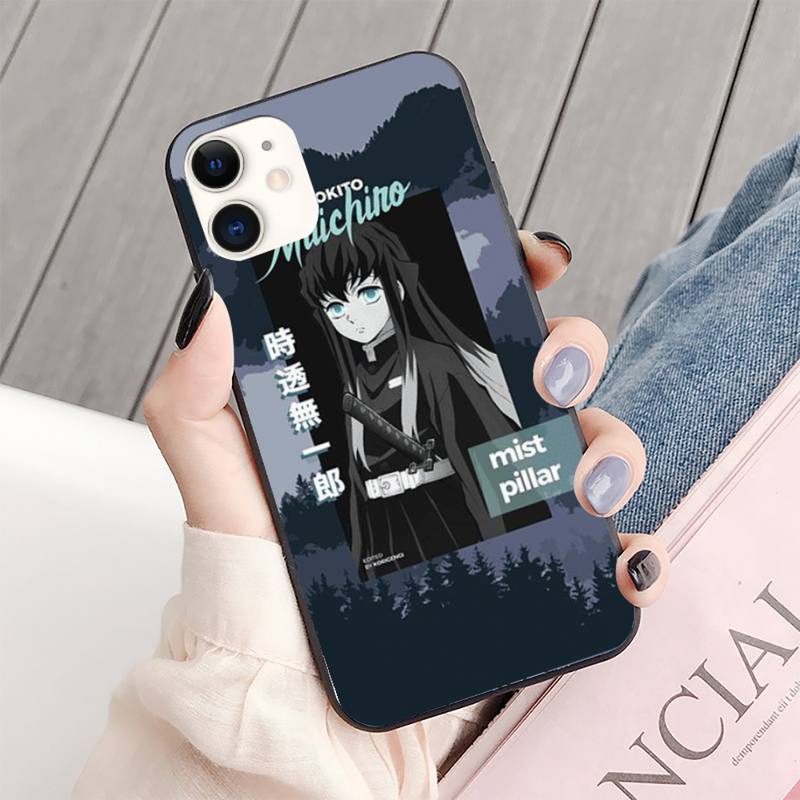 Muichiro Tokito Kimetsu No Yaiba Phone Case for Iphone 13 11 12 13 Mini Pro XS MAX 8 7 6 6S Plus X 5S SE 2020 XR Cover