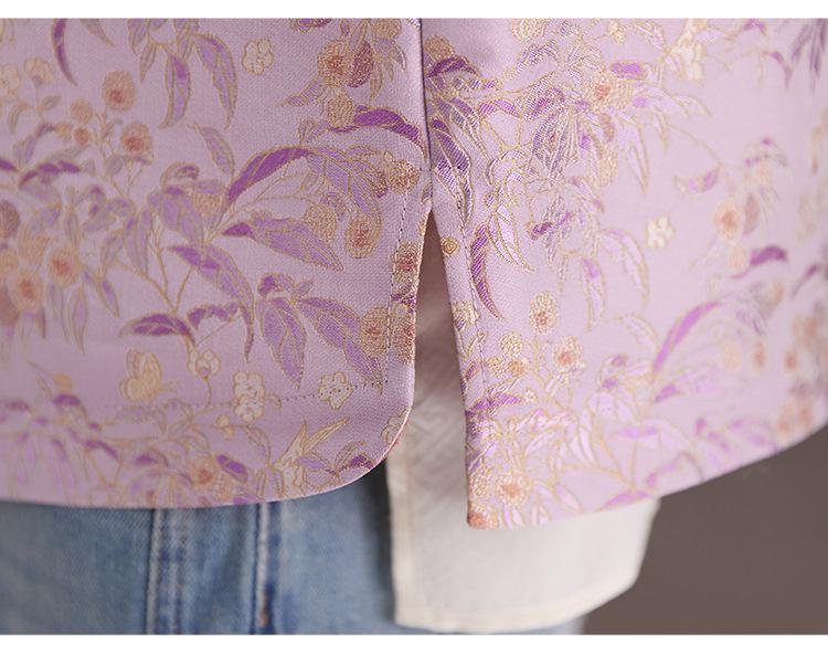 Elegant Jacquard Frog Button Mulberry Silk Vest - Women's 2025 Autumn Slimming Cardigan