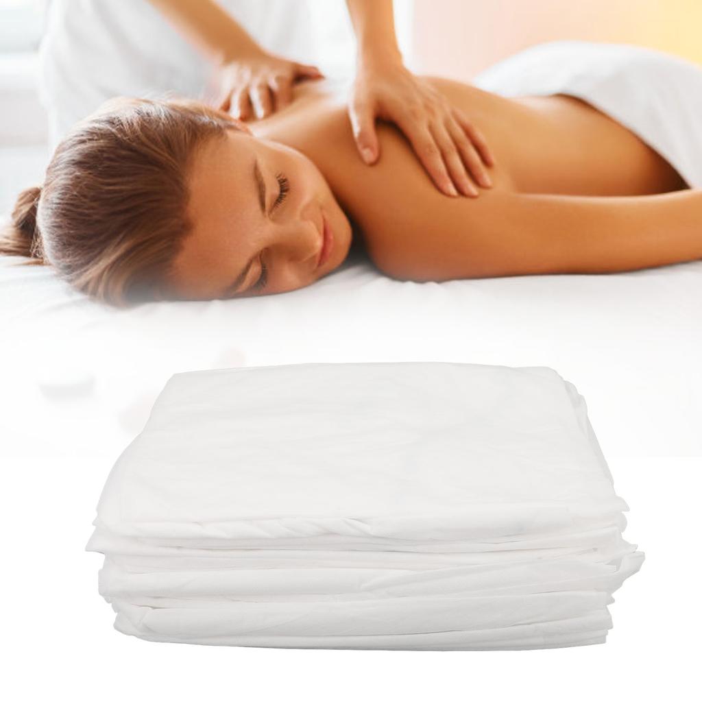 10pcs Disposable Massage Table Sheet Disposable Massage Table Sheet Elastic Bed Cover for Most Standard Massage Tables and Chairs