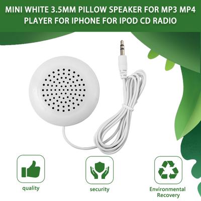 Mini White 3 5mm Pillow Speaker For Iphone Ipod Cd Radio Mp3