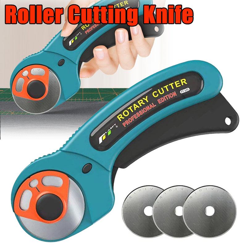 

45 мм круглый нож для резки ткани, кожи, бумаги, билета, мягкий лист, круглый нож для резки, ручные режущие инструменты