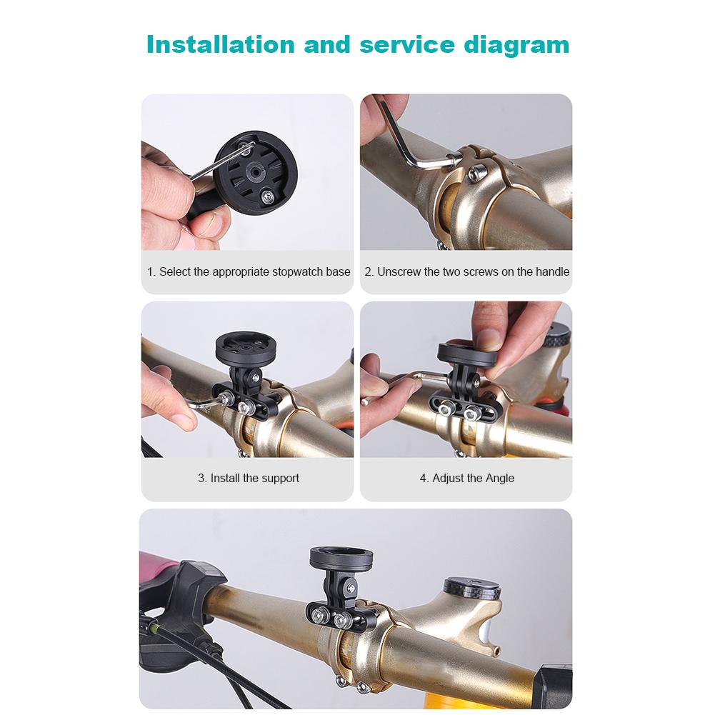 Bicycle Speedometer Stem Mount Adjustable Angle Bike Stopwatch Mount Holder Bicycle Stopwatch Bracket for Garmin Bryton Wahoo