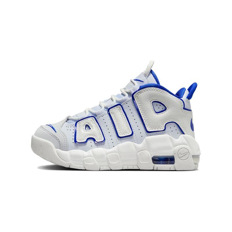 Nike Air More Uptempo PS White Royal Kids Sneakers Summit-White Football-Grey Racer-Blue FN4858-100