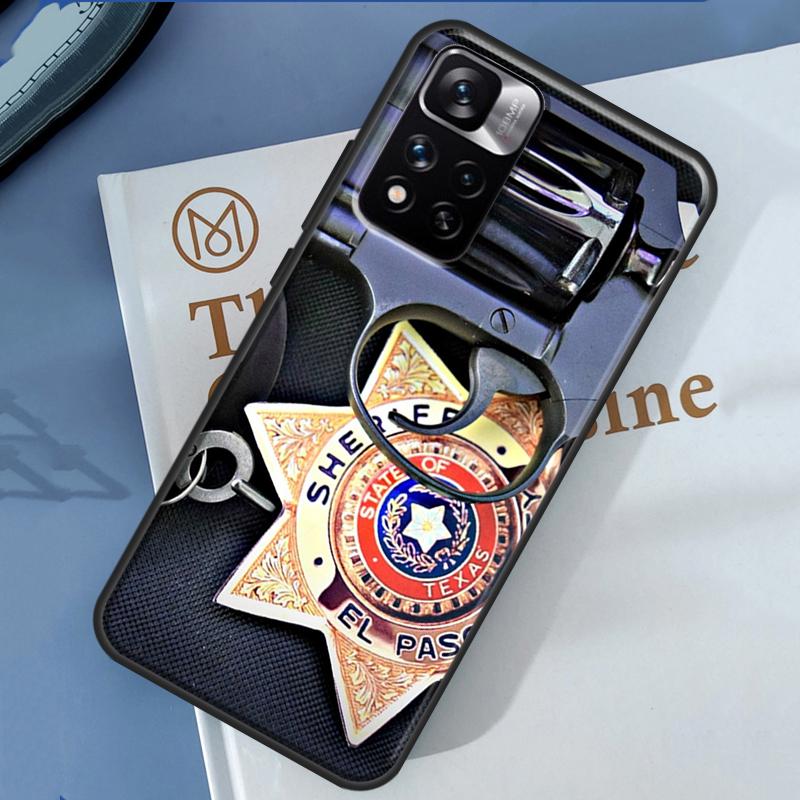 Symbol Police Case For Xiaomi Redmi Note 12 11 10 9 8 Pro Cover For Redmi Note 10S 11S 10A 10C 9A 9C 12C 9T
