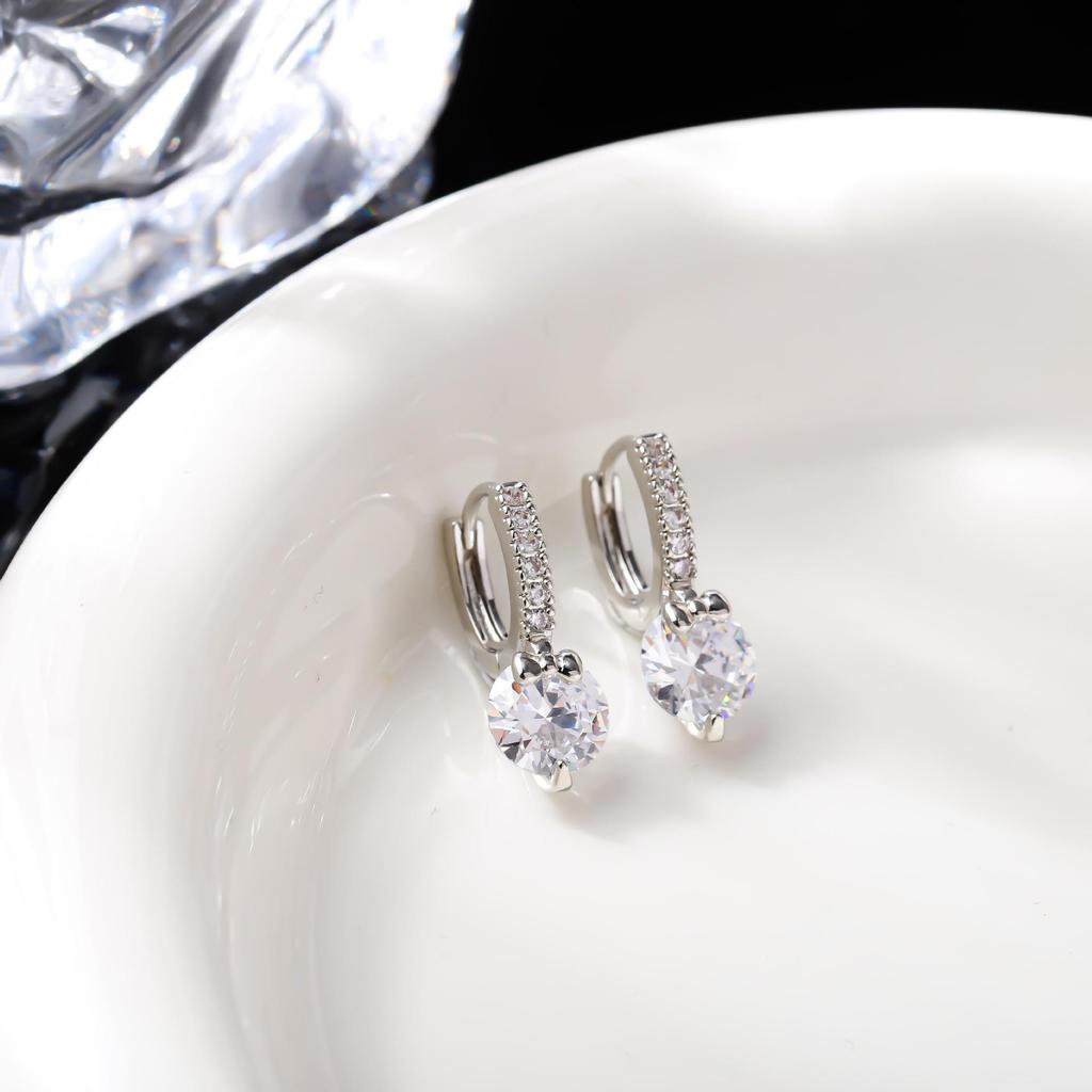 Korean Style Luxury Imitation Moissanite Dangle & Stud Earrings