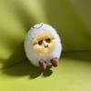 Food Theme Keychain Accessory Adorable Bag Charm for Valentine's Day Holiday Round Eyes Smile