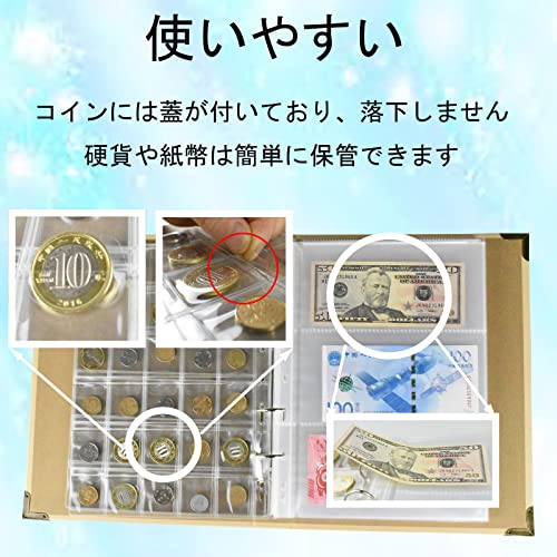 6KJFEIWG Coin Album Commemorative Coin Collection Case (180 Pockets World Banknote Holder 300 Coin) Coin Album Plastic