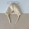 Ruffle Lace Ear Protection Cap Solid Color Knitted Wool Hat New Autumn Winter Cap  Boys Girls