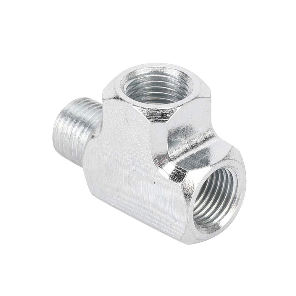 Gorgeri Hydraulic Sensor Sensor Pressure Gauge and Adapter Type T Connection Pipe 1/8 Tee 3 Way