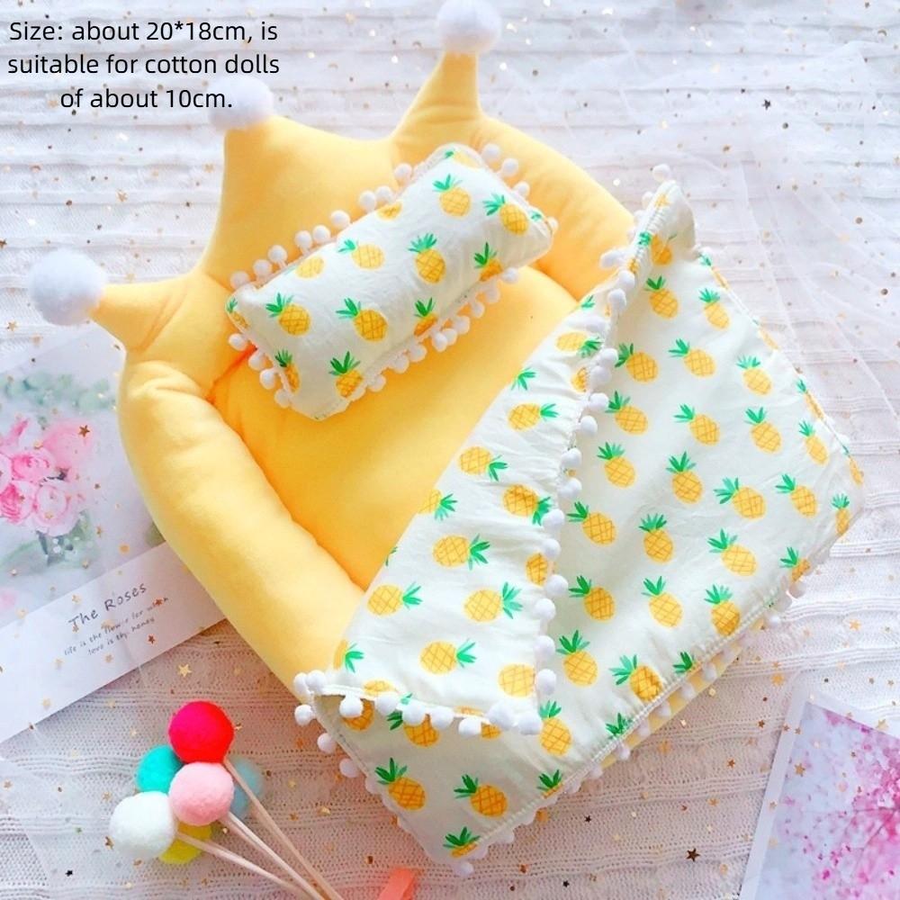 Mini-Puppenbett Gemütliches Puppenbettwäsche-Zubehör Niedliches Puppenbettwäsche-Set für Spielzeug-Mädchen-Geschenk