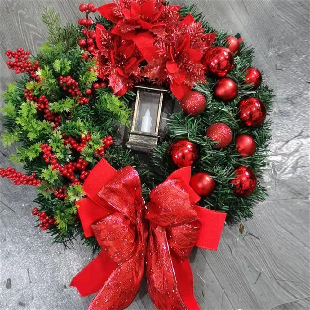 Sacred Christmas Wreath with Lights Artificial Hanging Ornaments Front Door Wall Decorations Merry Christmas Tree Wreath