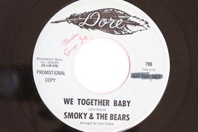 7inch Record SMOKY, BEARS - We Together Baby / Let's Dance 790PROMO DORE 1967 US Soul/Funk Used