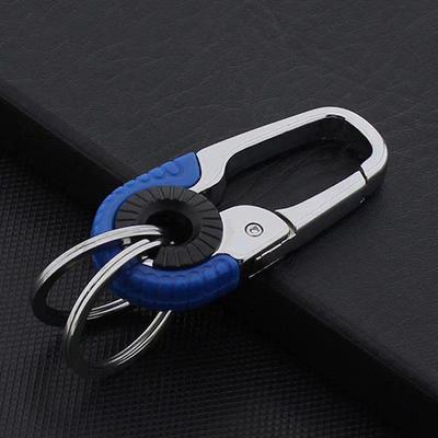 Oumeida 3755 Creative Car Keychain: Stainless Steel Waist Hanging Key Ring with Pendant