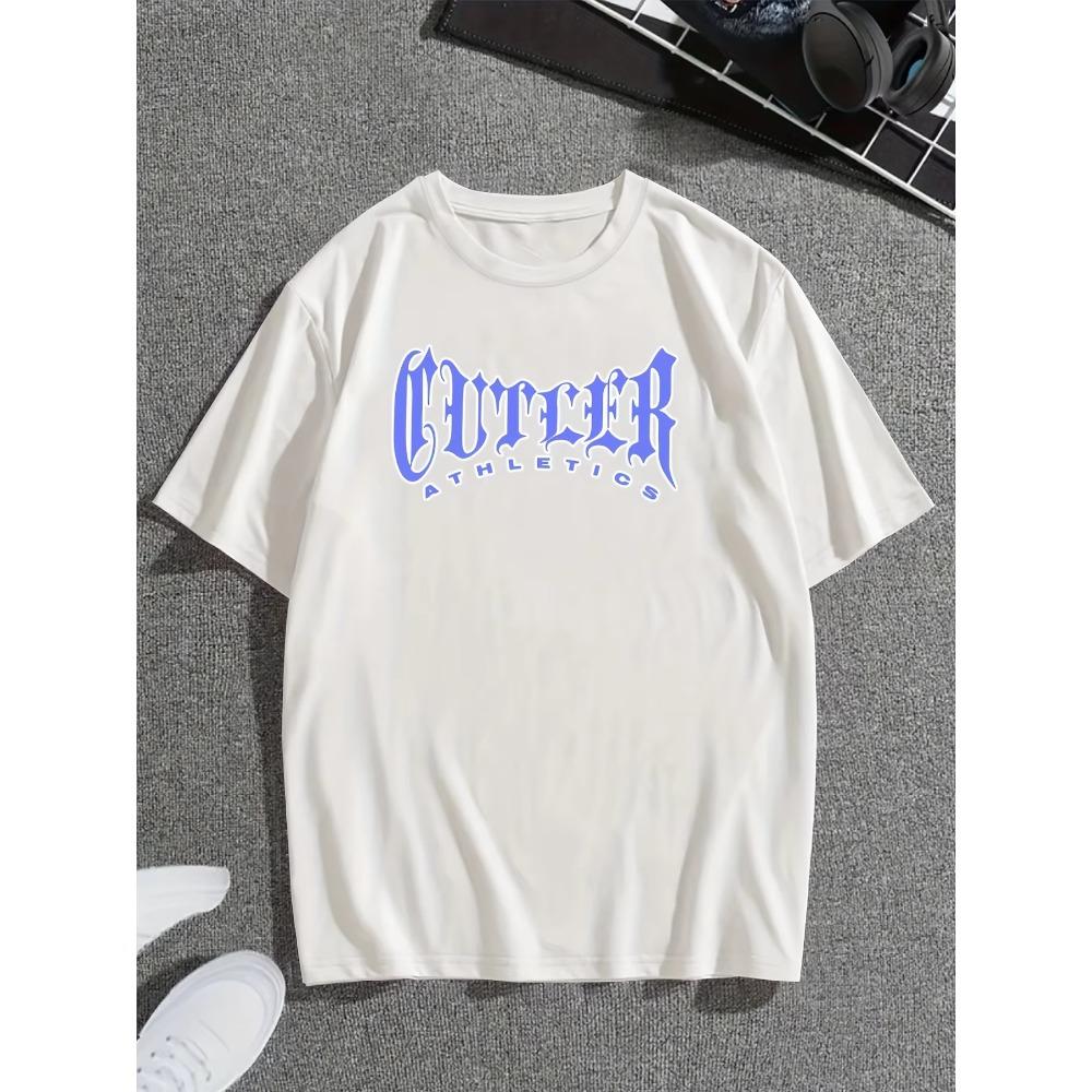 

Мужские футболки с коротким рукавом с принтом граффити, повседневная быстросохнущая дышащая футболка, футболка с круглым вырезом на все сезоны XXXXXL белый