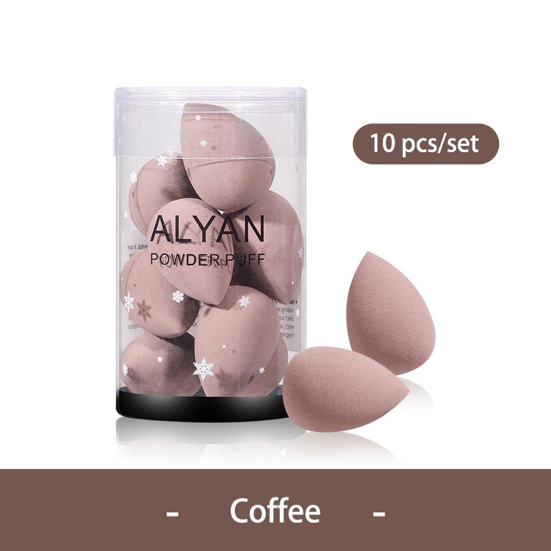10 pcs/set Mini Beauty Egg Makeup Sponge Cosmetic Puff Dry Wet Makeup Sponge Puff Cushion Foundation Powder Make Up Accessories