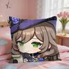 Lisa Cute Cute Genshin Impact Cushion Cover Square Short Plush Pillow Case Living Room Sofa Home Decor Funda X