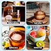 Large Sphere Ice Cube Mold 4-Grid Silicone Whiskey Ice Maker, Leak-Free Design, Easy Fill & Release, Perfect for Round Ice Balls