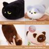 Cute Black Cat Plush Toy With Sound For Kids And Sleep Comfort