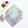 3Pcs Cotton Wedding Party Gift Women Square Color Plaid 29*29cm Hand Towels Sweat-absorbing Checkered Printed Handkerchiefs