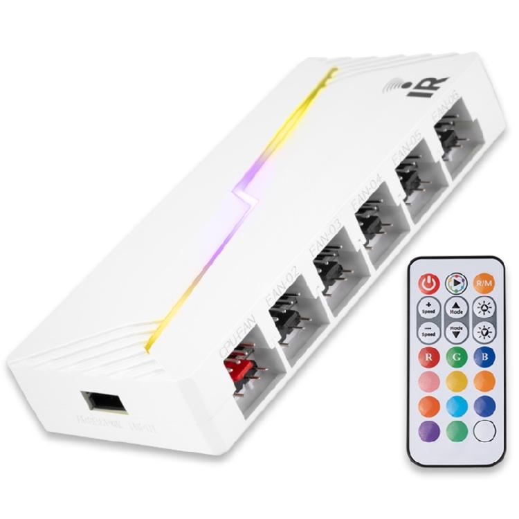 

Высокопроизводительный 5В 3-контактный ARGB + 4-контактный PWM Двойной 12-канальный контроллер вентиляторов С Plug and Play Для управления температурой ПК белый