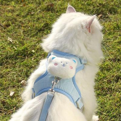 Anti-Lost Cat Harness Leash Set Breathable Pet Vest Harness Summer Pet Walking Harnesses Lead  Pet