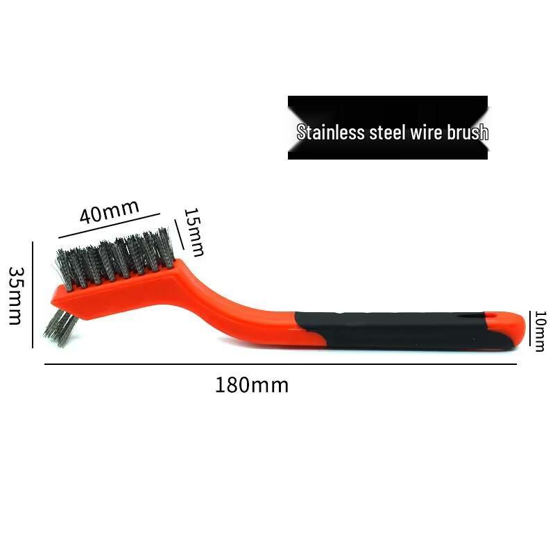 Double-Headed Wire Brush Set: Steel, Copper, Nylon for Rust and Crevice Cleaning