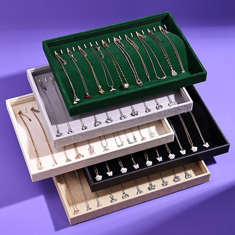 Elegant Jewelry Display Stand: Necklace, Bracelet, and Earring Storage Tray