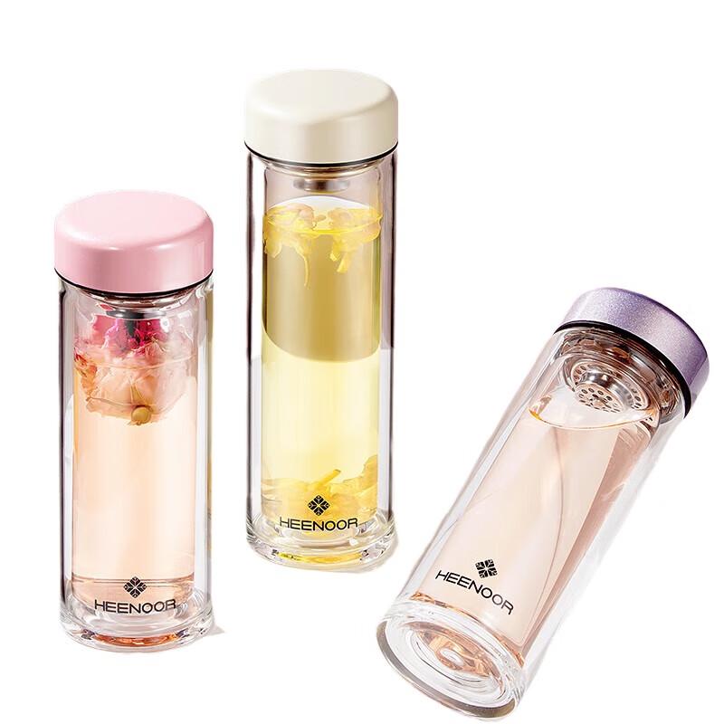 Xinuo Double-Walled Glass Tea Bottle with Sleeve