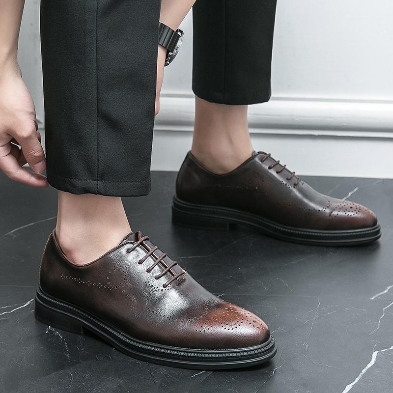 Fashion Brogue Fashionable wedding men's shoes Leisure Business Versatile Style Men's shoes for party office outdoor activities 38-44