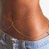 Simple Double Layer Bead Chain Ladies Waist Belly Chain Belly Belt Chain Body Jewelry Spring Summer Gifts