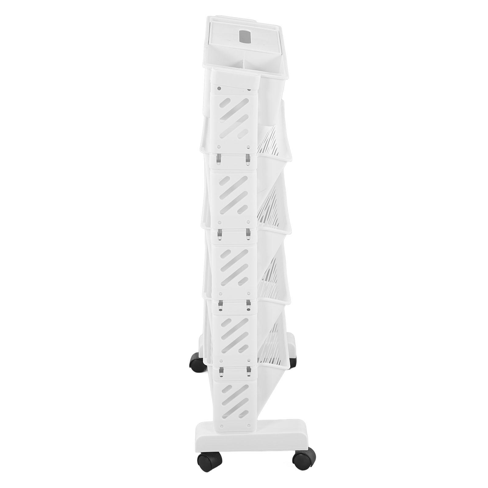 

Белый Органайзер для хранения Полка Съемная Пластиковая Передвижная Книжная полка для Дома Кабинет 5 Ярусов