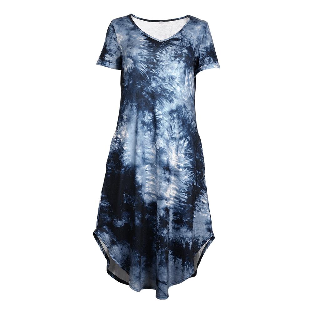 Dámské šaty s kapsami Pohodlné Volné Domácí oblečení Noční košile Pyžamo