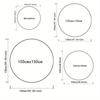 Vivid Red Peony Round Rug, Non-Slip Anti-Shedding Carpet for Living Room, Bedroom, Office Polyester Decor