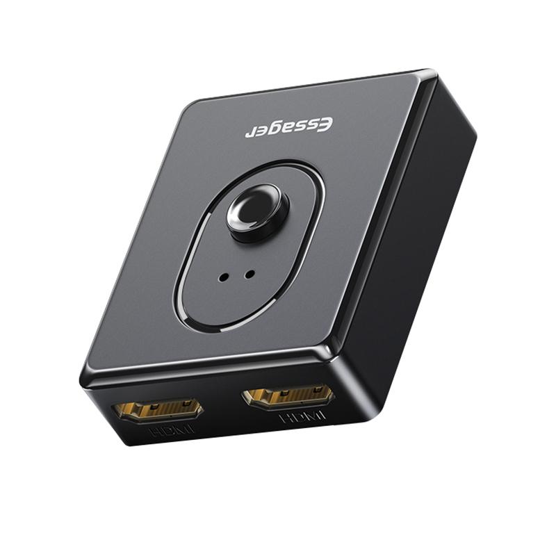 

Essager HDMI-совместимый сплиттер-переключатель 4K 2,0 HDMI-совместимый коммутатор 1x2/2x1 адаптер 2 в 1 выходной конвертер для PS4 HD TV BOX чёрный