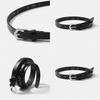 Simple Solid Color Rivet Decoration Women Slim Waist Belt For Casual Dress Up