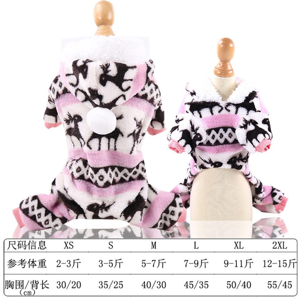 Small Medium Large Dog Christmas Pet Supplies Clothes Teddy Cotton Clothes Autumn and Winter Elk Cat Cat Dog Clothes