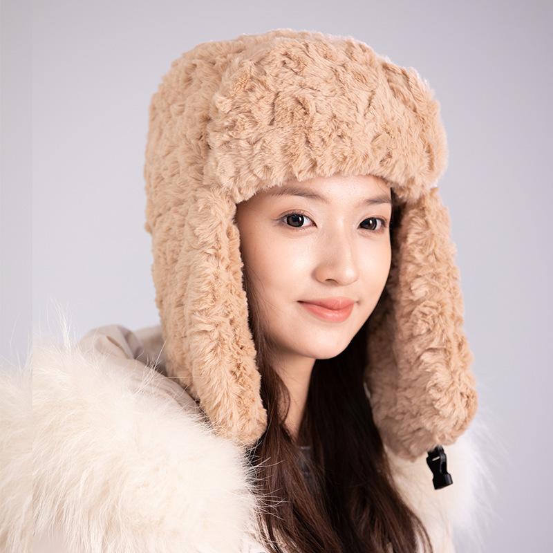 

Новая толстая плюшевая зимняя шапка, теплая осенне-зимняя ветрозащитная шапка-капюшон, устойчивая к холоду, для электромобиля, уличная хлопковая шапка-ушанка One Size
