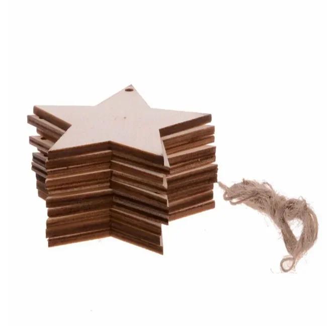 10pcs Wooden Christmas Ball Decoration Painting Blank Wood Slices Ornament Xmas Tree Hanging Pendant Craft Home Decor