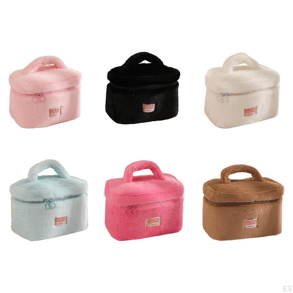 Kosmetisk väska för resor och affärer med plyschdesign