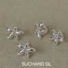 Su Chuang S925 Sterling Silver 3D Floral Earrings for Girls - Exquisite Korean Style