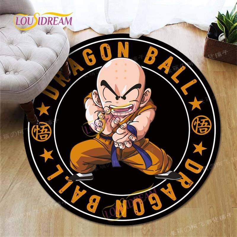 Kulatý kreslený japonský prvek domácí umění měkký protiskluzový koberec počítačová židle dětská herní podložka podlahová rohož dekorativní koberec