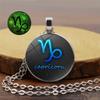 New Accessories Twelve Constellations Time Luminous New Luminous Pendant Necklace