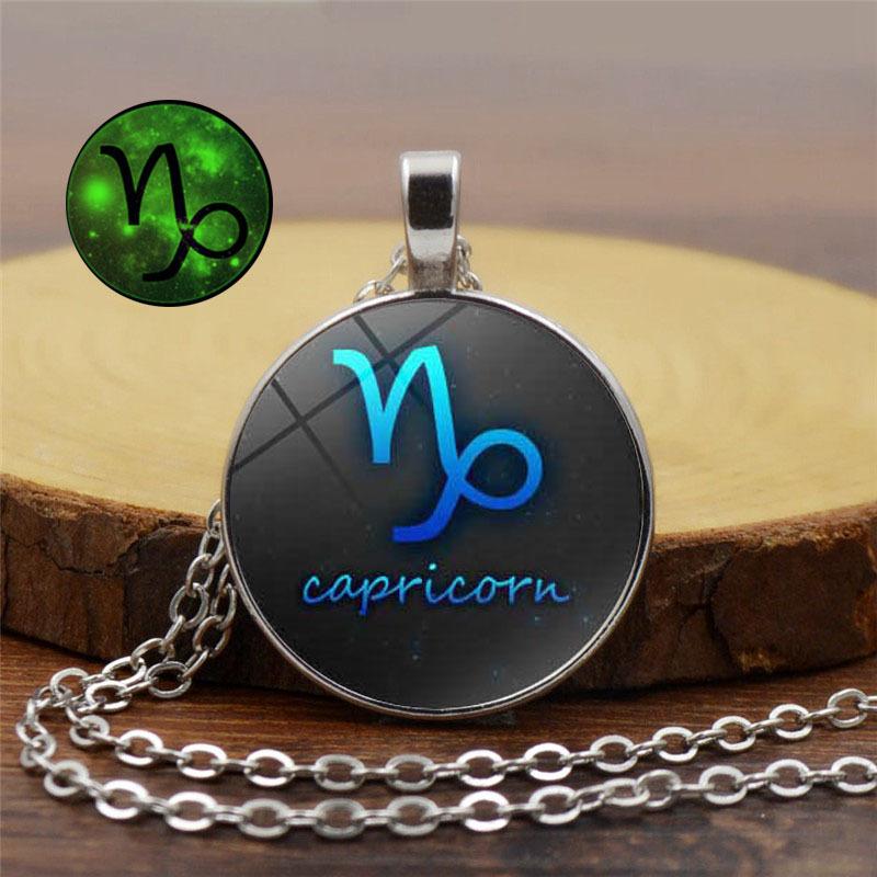 New Accessories Twelve Constellations Time Luminous New Luminous Pendant Necklace