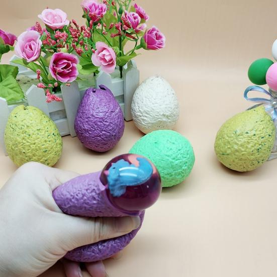 Dinosaur Egg Squeeze Toy Slow Rebound TPR Stress Egg Relief Stretch Dino Fidget Squishes Sensory Pinch Toy