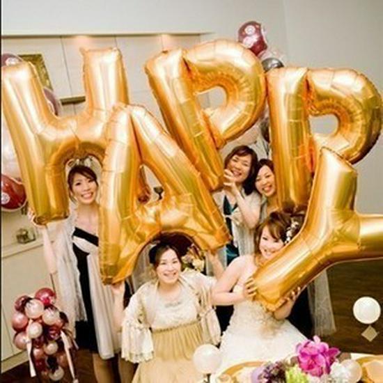 40 Gold Letter Birthday/Wedding Foil Balloon (A-Z Options) Gold Letter Z