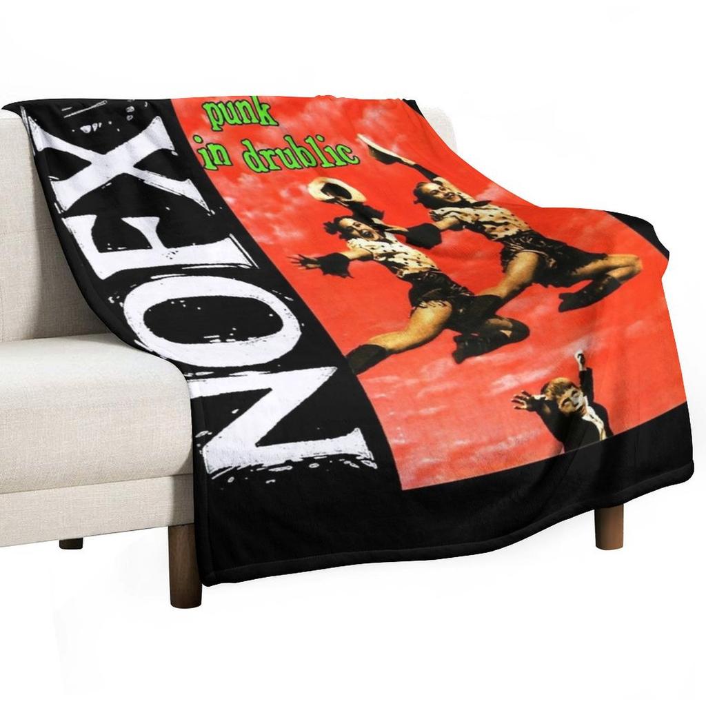 דגם נהדר, מוכר מצוין של מתנות Nofx לחג המולד, שמיכת פלנל רכה משובצת לחורף, שמיכות פלנל דקות