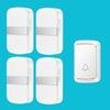 Battery-Powered Wireless Doorbell with DC Remote & Simple Call Button for Elderly, Dual Power